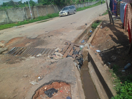 Pictured above is a sign of poor drainage system in one of our areas .